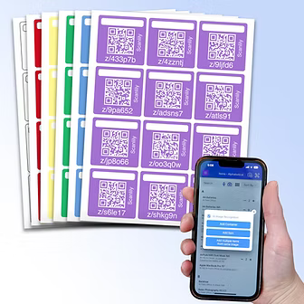 72 Square Stickers in Six Colors - 2.5in (6.35cm)