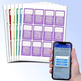 288 Rectangular Stickers in Six Colors - 1.75in x 2.75in (4.45cm x 7cm)