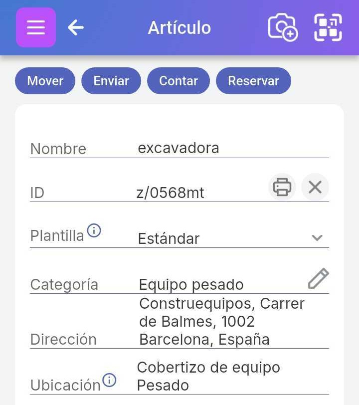 Campo de ID que muestra diferentes tipos de campos, incluidos códigos QR y códigos de barras propietarios