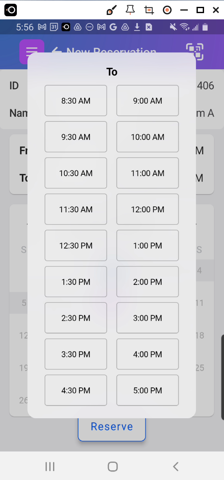 Item Page with Reservation section and reservation showing