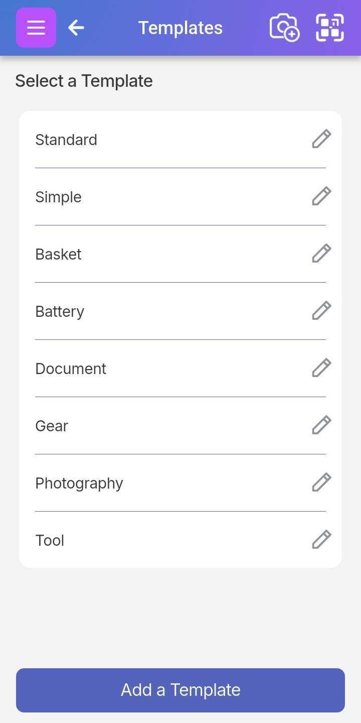 Image showing Templates from the settings page