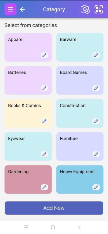 Image of Category page with many categories showing