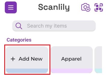 Image of dashboard page including Add new