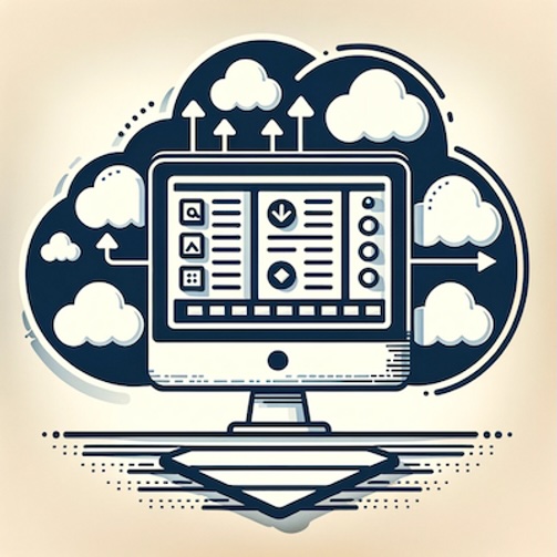 Illustration symbolizing cloud computing