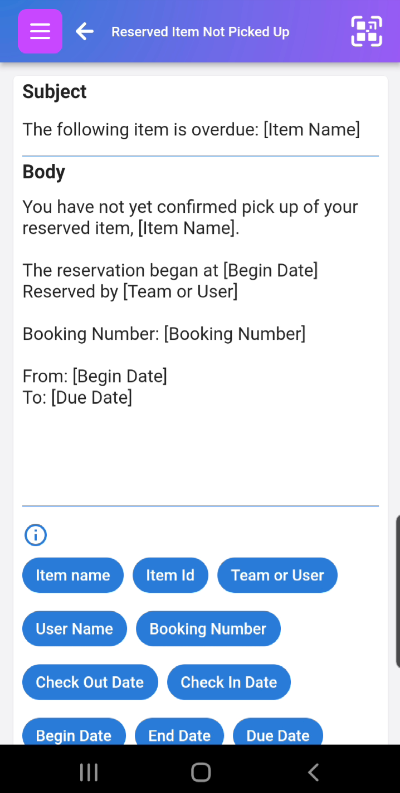 Image show notifications editor screenshot
