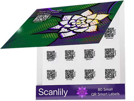 Scanlily packet of 80 Small QR Smart Labels