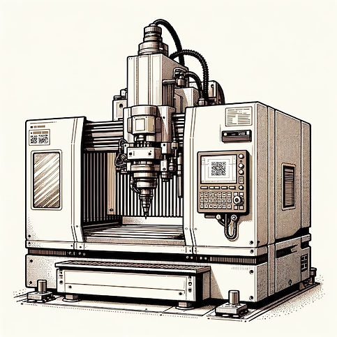 Illustration of a CNC machine