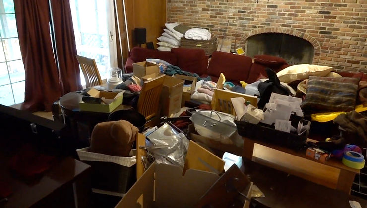 Siobhan's house during the moving process