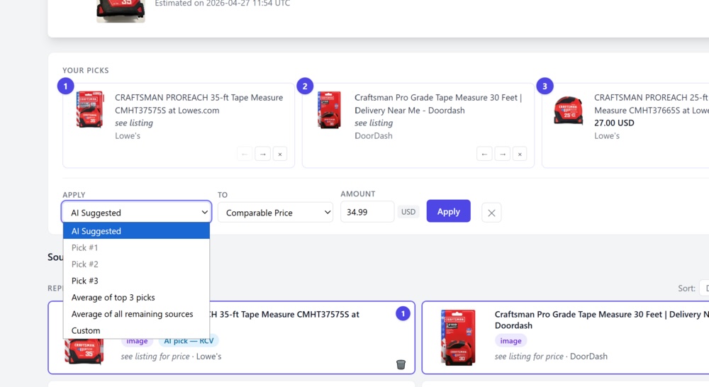 Apply dropdown on the web