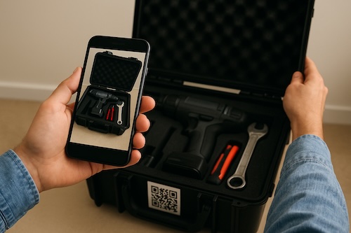 Scanning a QR on a toolbox