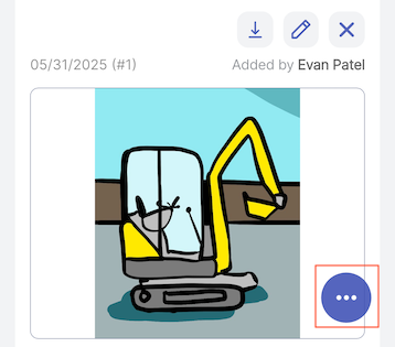 Bottom of Item Page showing blue button with three dots menu closed